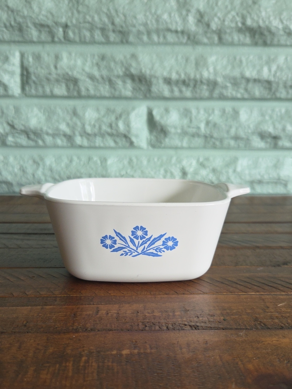 Vintage Corning Ware White And Blue Floral Dish